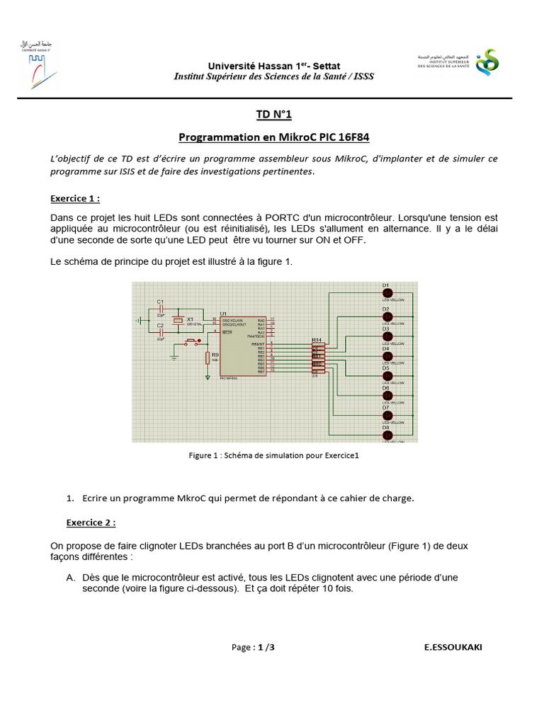 Programmation MikroC pour Microcontrôleur PIC | PDF | Électrotechnique ...