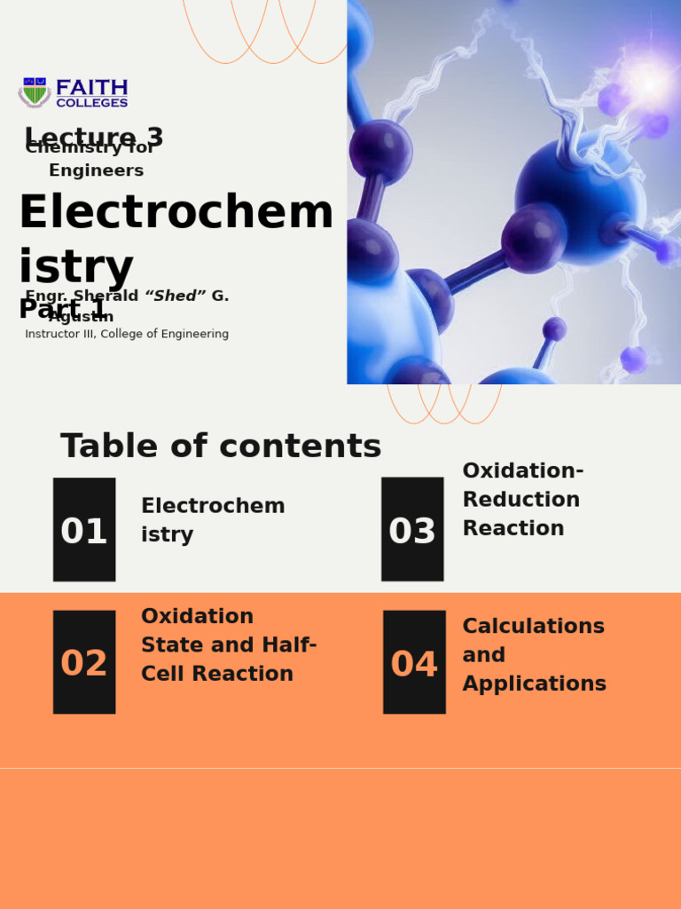 Electrochemistry Basics for Engineers | PDF | Redox | Electrochemistry
