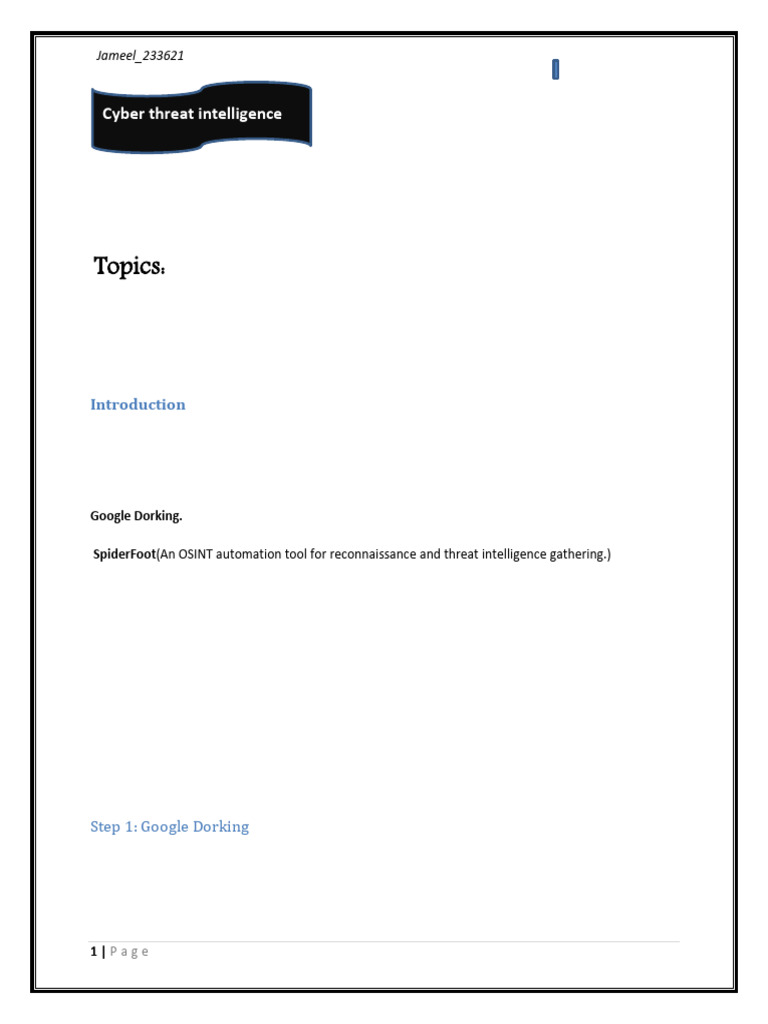 OSINT Techniques for Security Assessment | PDF | Transport Layer ...