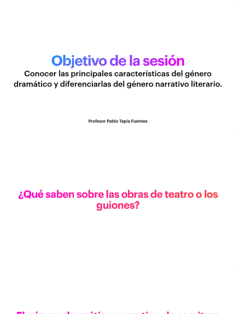 Género Dramático | PDF
