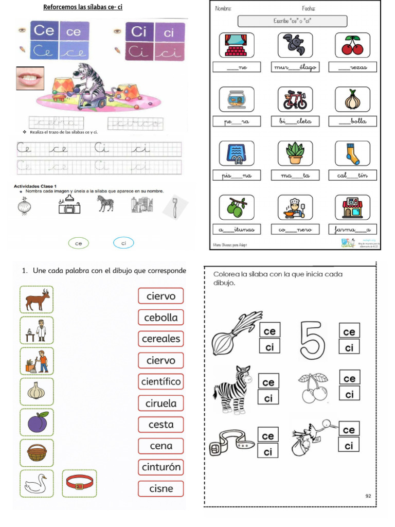 Ce - Ci 1° Basico | PDF