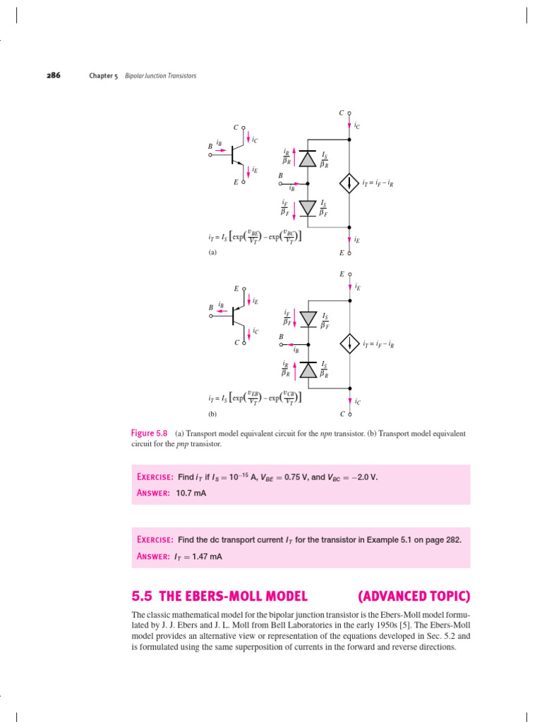 Ebers-Moll Model for Bipolar Transistors | PDF | Bipolar Junction ...