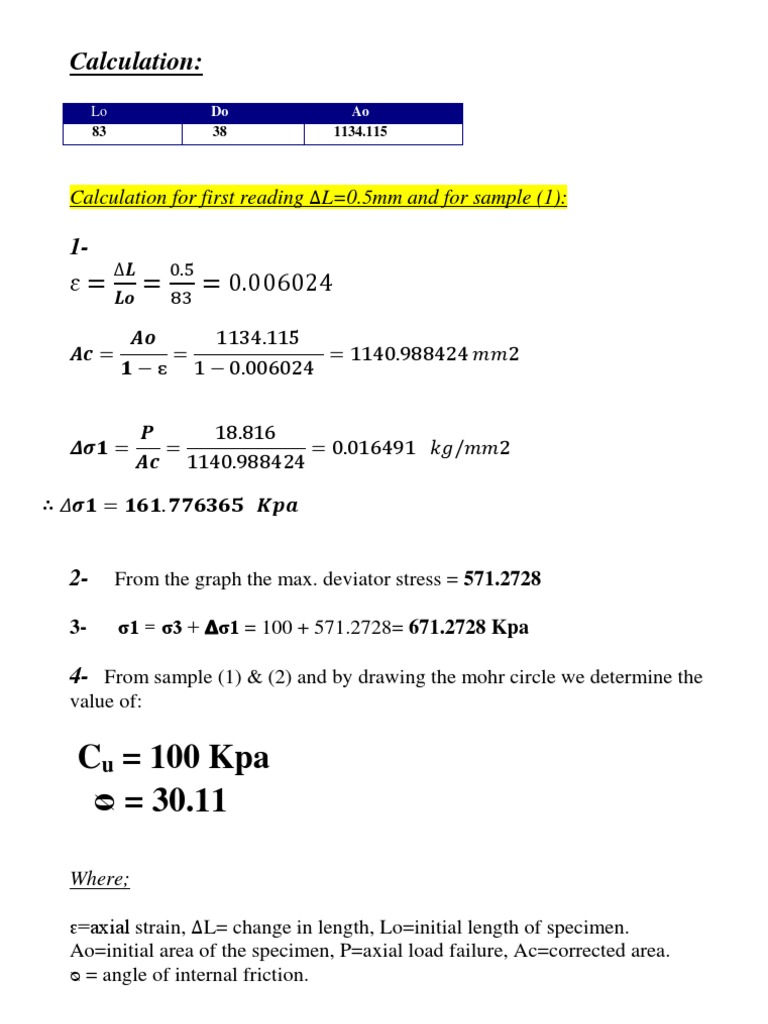 Triaxial Test Results and Analysis | PDF | Mechanical Engineering ...
