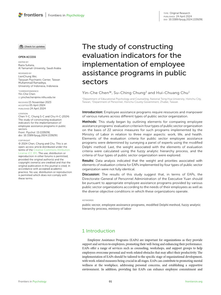 The Study of Constructing Evaluation Indicators Fo | PDF | Employment ...