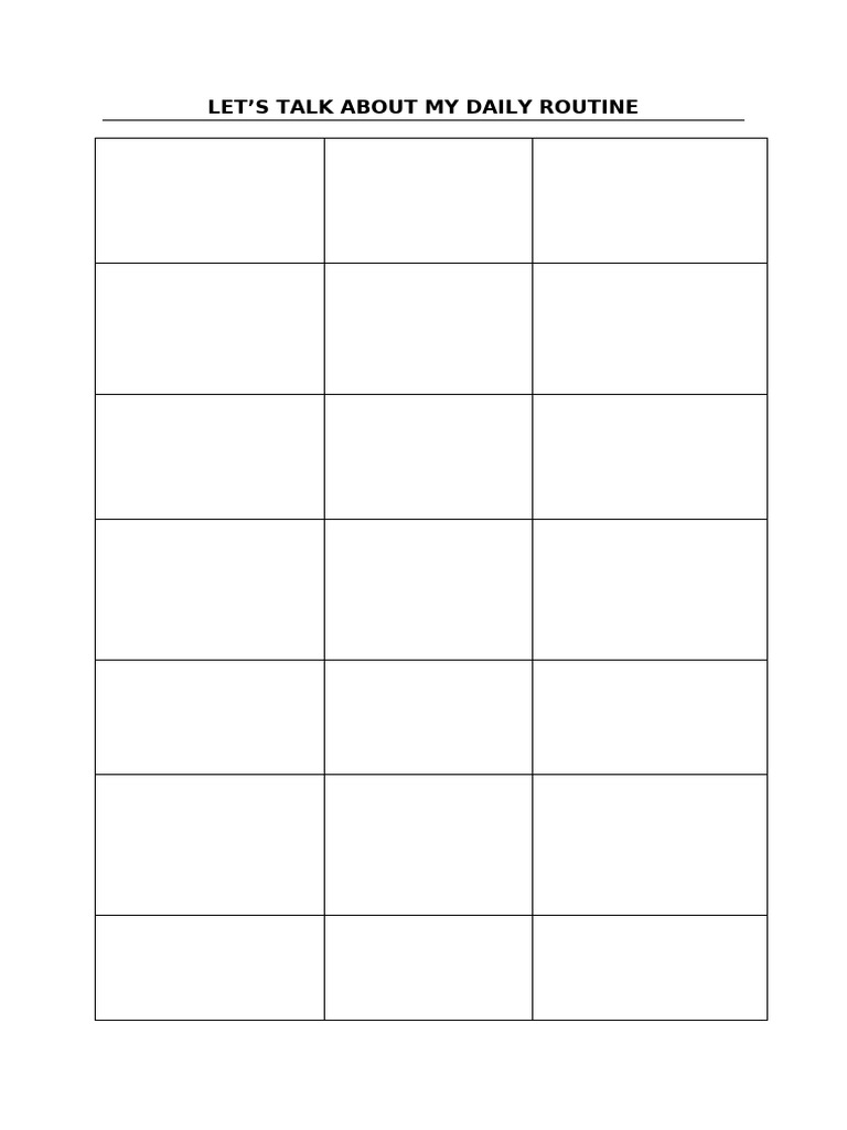 Daily Routine Speaking | PDF
