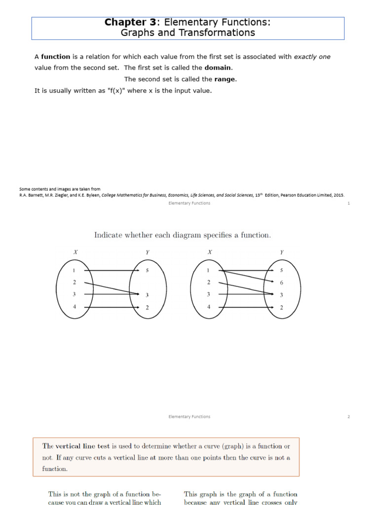 Graphs and Transformations of Functions | PDF | Function (Mathematics ...
