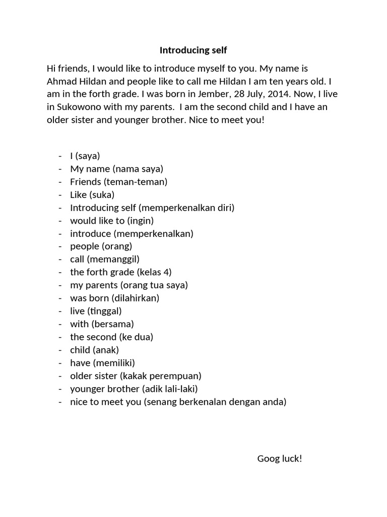 Meet Ahmad: A 10-Year-Old Introduction | PDF
