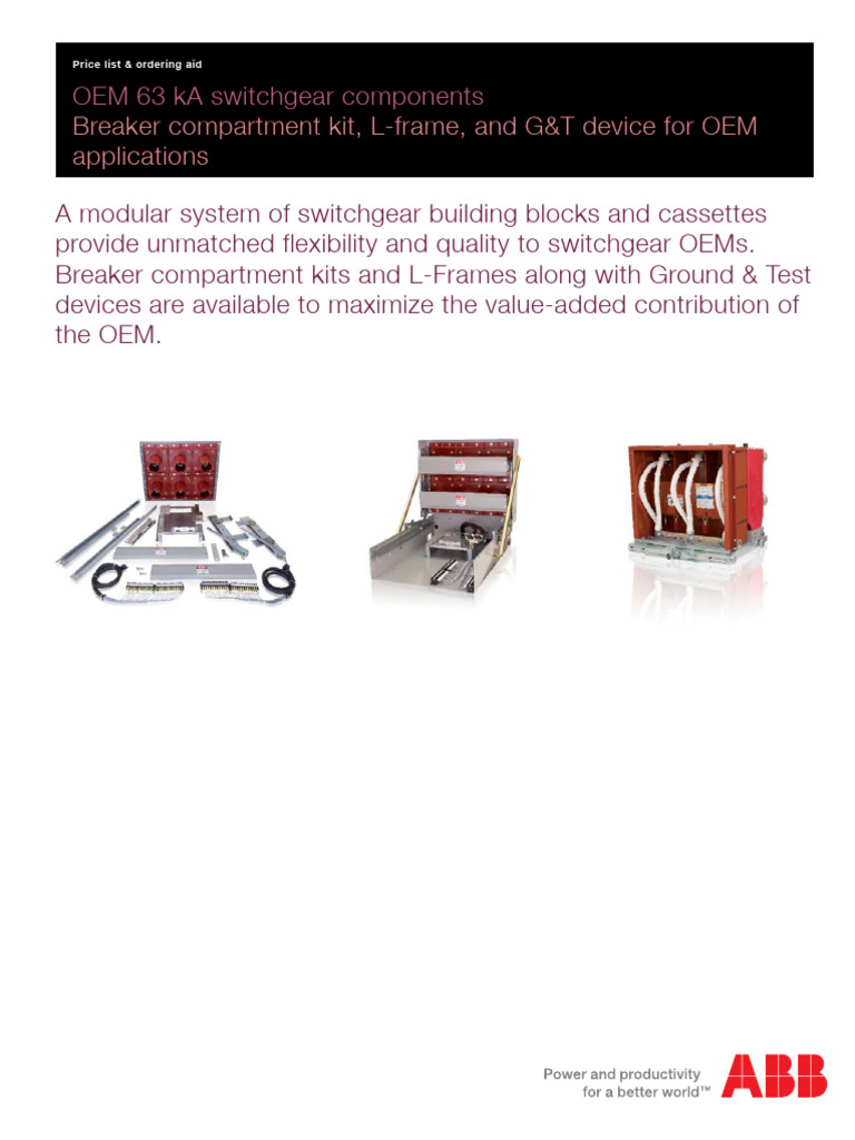 OEM 63 kA Switchgear Components Guide | PDF | Switch | Power Engineering