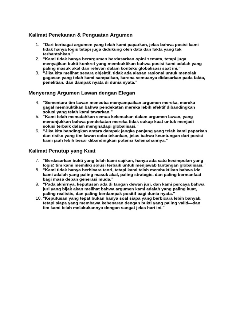 Strategi Penekanan Argumen Efektif | PDF