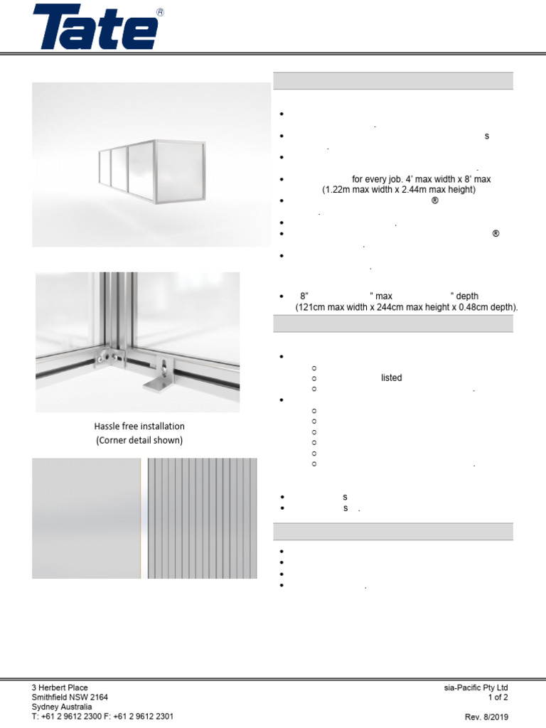 ContainAire® Hard Partition Specs | PDF