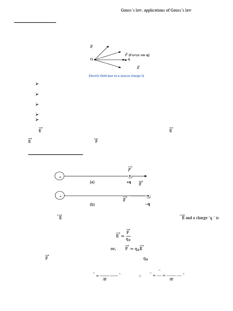 Electric Field Intensity Explained | PDF | Electric Field | Flux