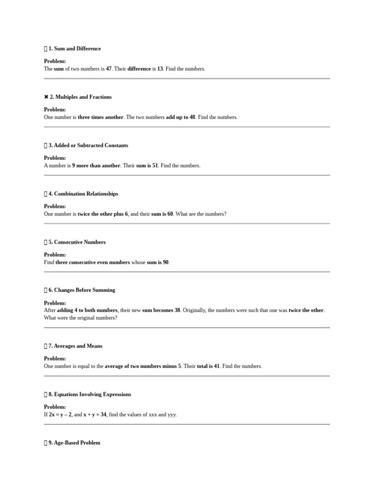 Examples of Each Variations | PDF