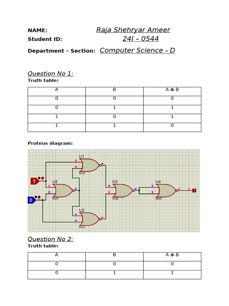 Raja Shehryar's Truth Tables and Diagrams | PDF