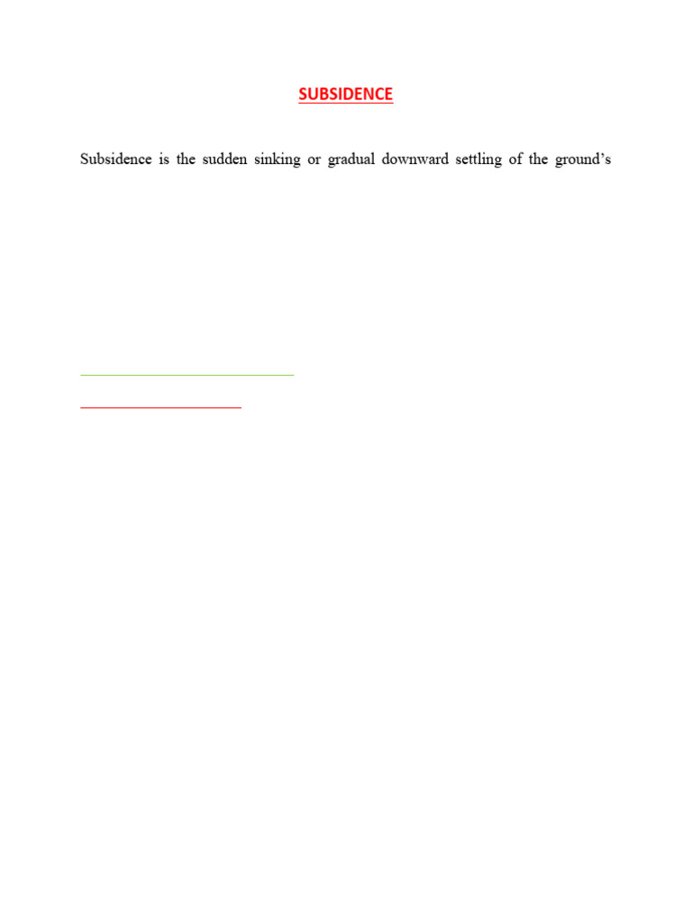 Lecture 7 - Ground Subsidence - 20230324 | PDF | Sinkhole | Earth Sciences