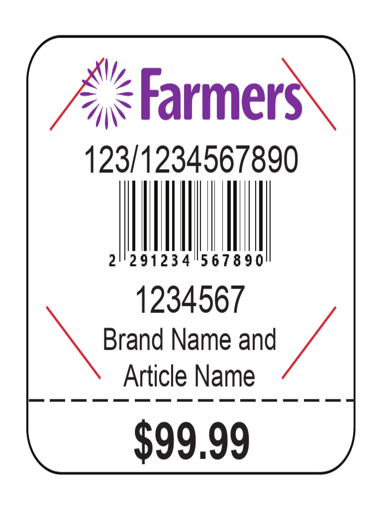 Farmer Sticker Template FTC04 With Barcode CMYK | PDF
