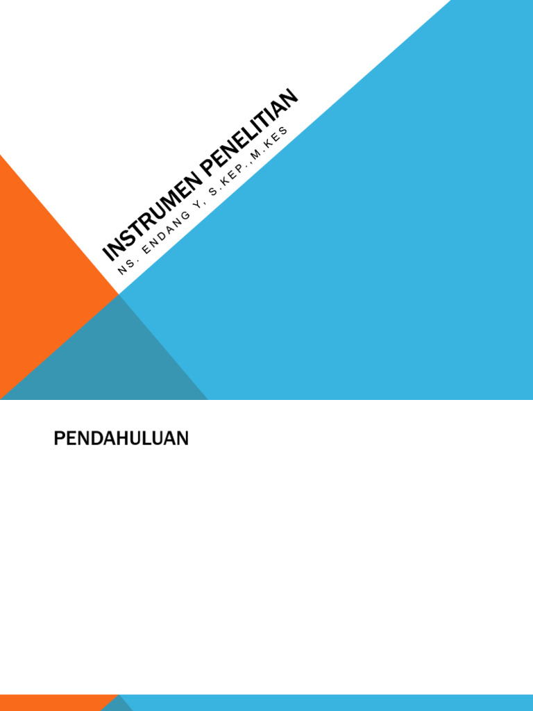 Panduan Lengkap Instrumen Penelitian | PDF
