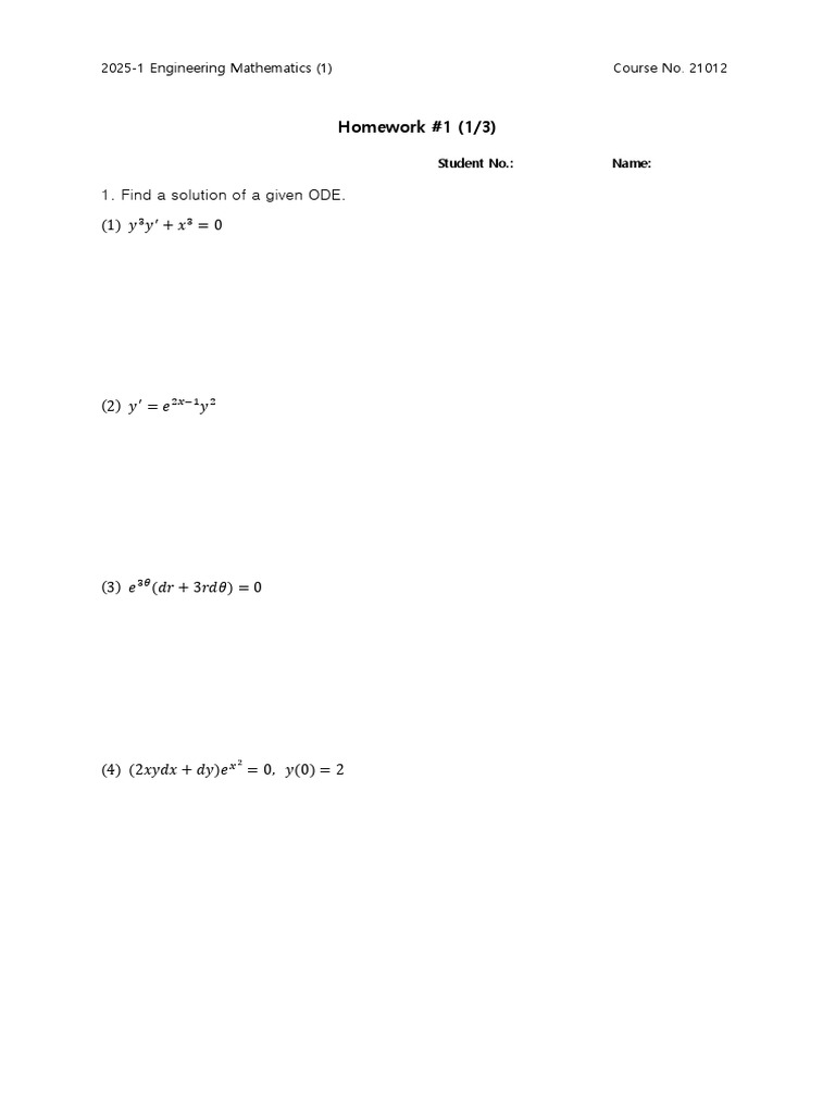Homework#1 (1) | PDF