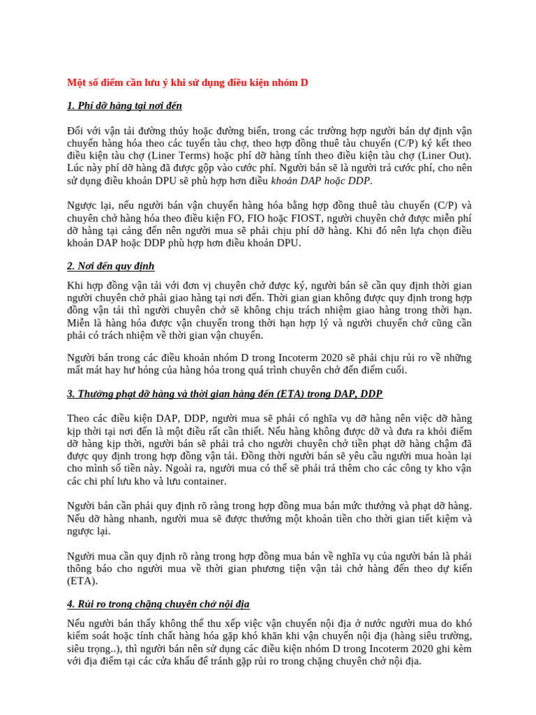Một số điểm cần lưu ý khi sử dụng điều kiện nhóm D và phân biệt điểm ...