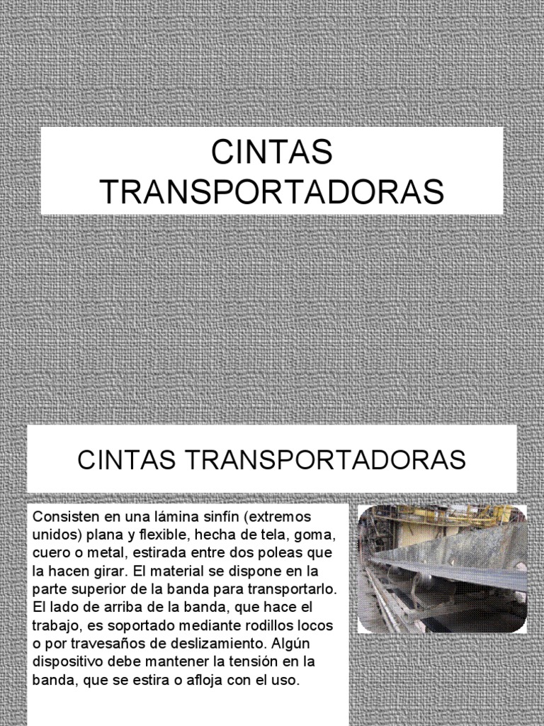 Cintas Transportadoras | PDF | Science | Ingeniería