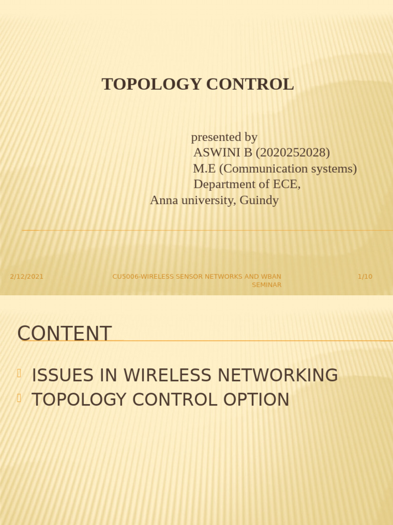 Topology Control | PDF | Network Topology | Computer Network