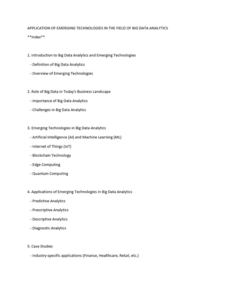 Emerging Tech in Big Data Analytics | PDF | Analytics | Big Data