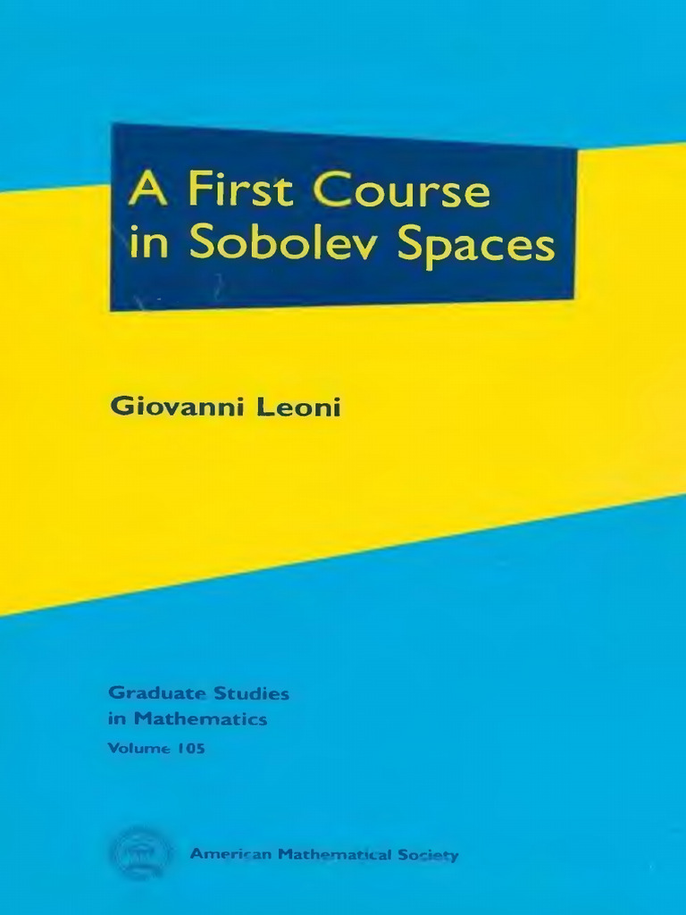 A First Course in Sobolev Spaces - Leoni | PDF