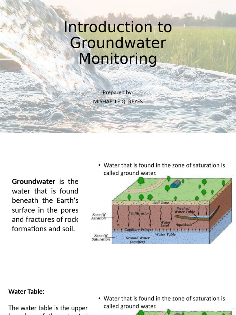 Introduction To Groundwater Monitoring | PDF | Aquifer | Groundwater