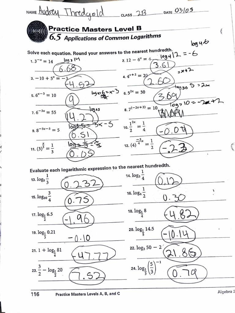 Logarithm Applications and Rounding | PDF | Elementary Mathematics ...
