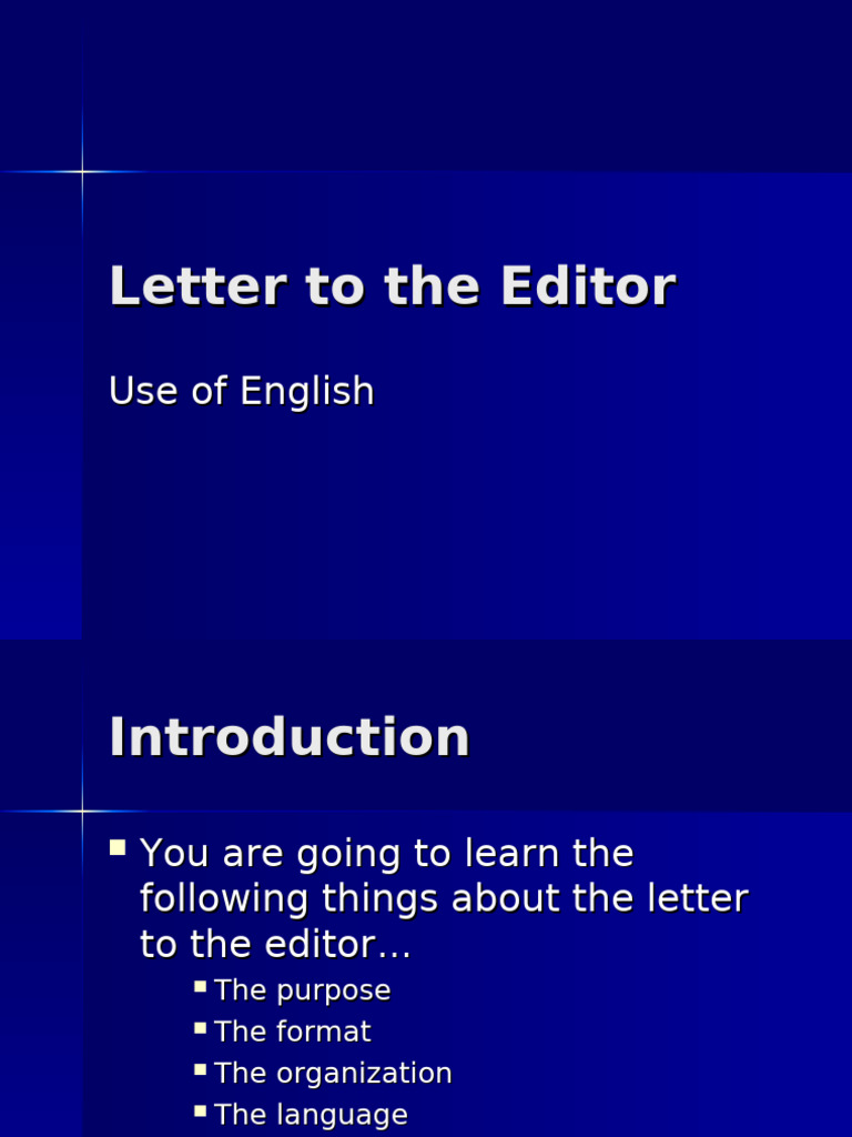 Guide to Writing Letters to the Editor | PDF
