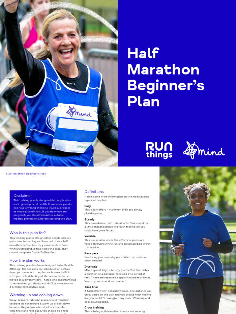 Beginner Half Marathon Training Plan | PDF | Marathon