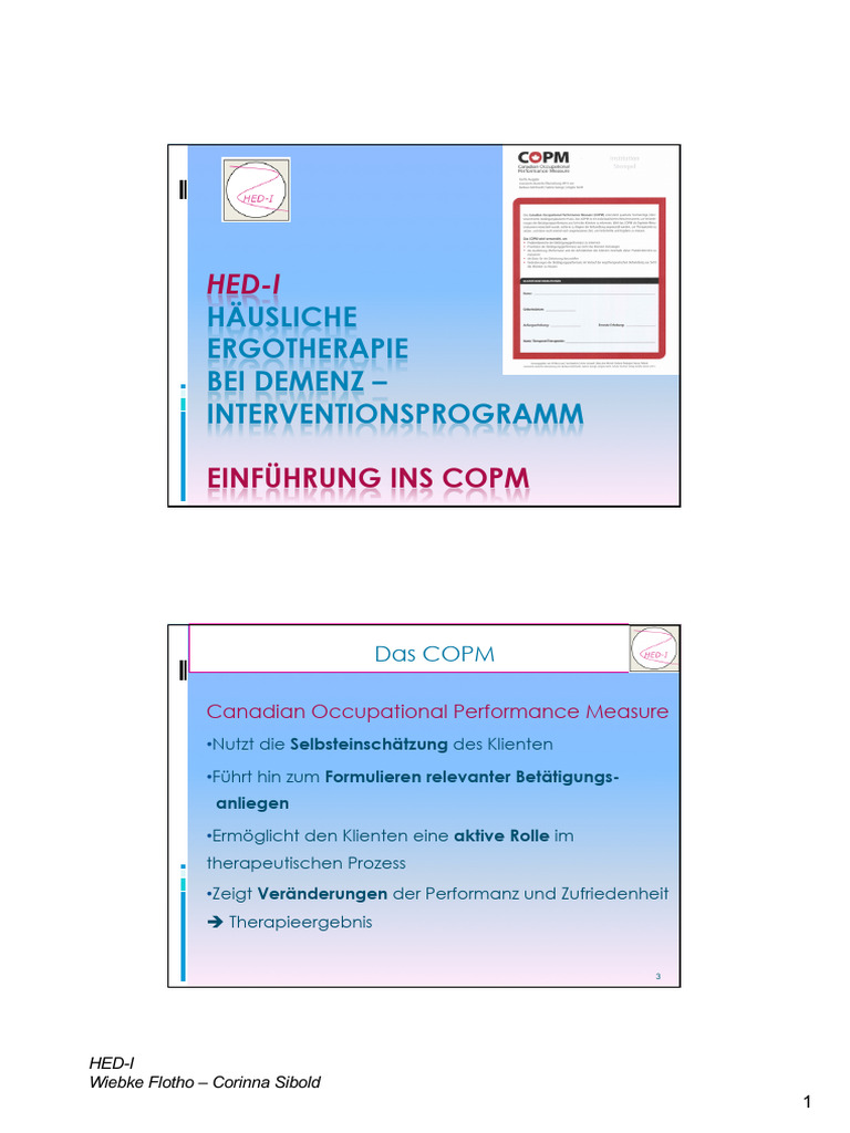 COPM Einführung | PDF
