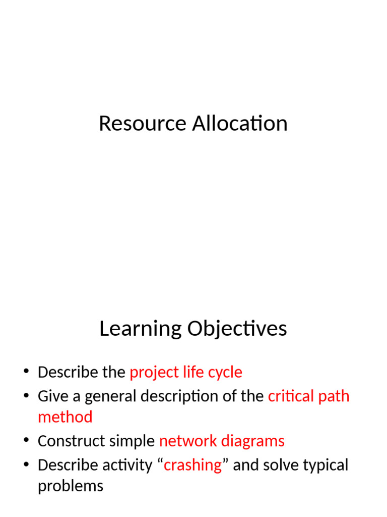 Resource Allocation | PDF | Project Management | Business