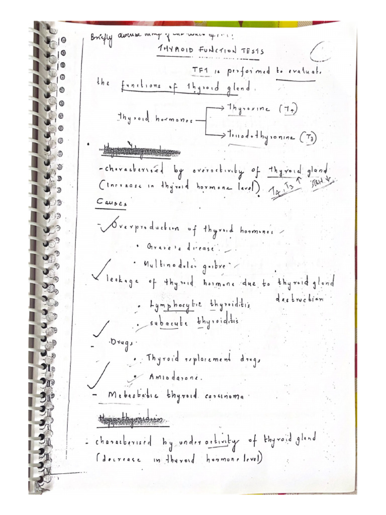 Thyroid function test pdf
