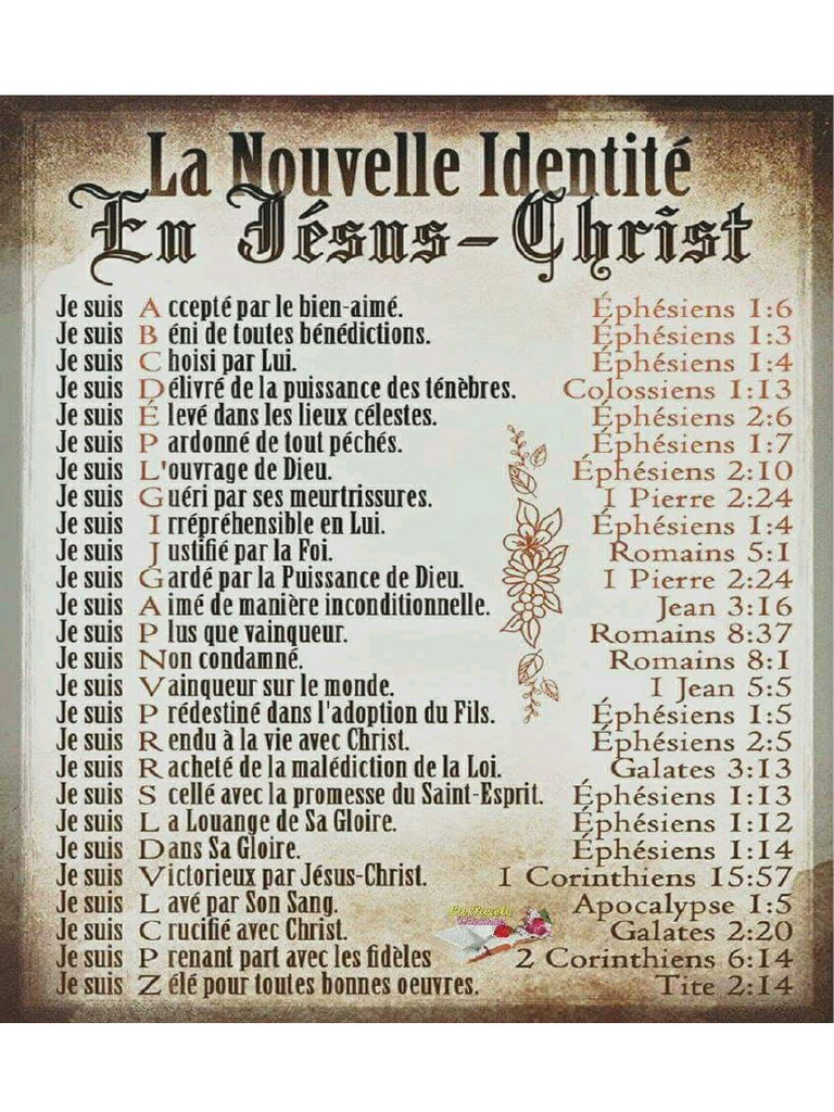 La Nouvelle Identité en Jésus-Christ | PDF