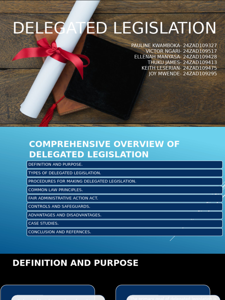 Overview of Delegated Legislation | PDF | By Law | Legislation