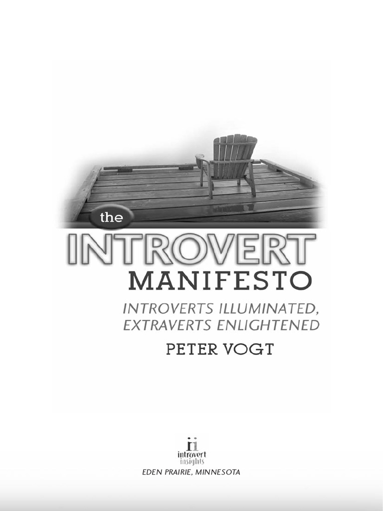 The Introvert Manifesto FREE PDF Version | PDF | Extraversion And ...
