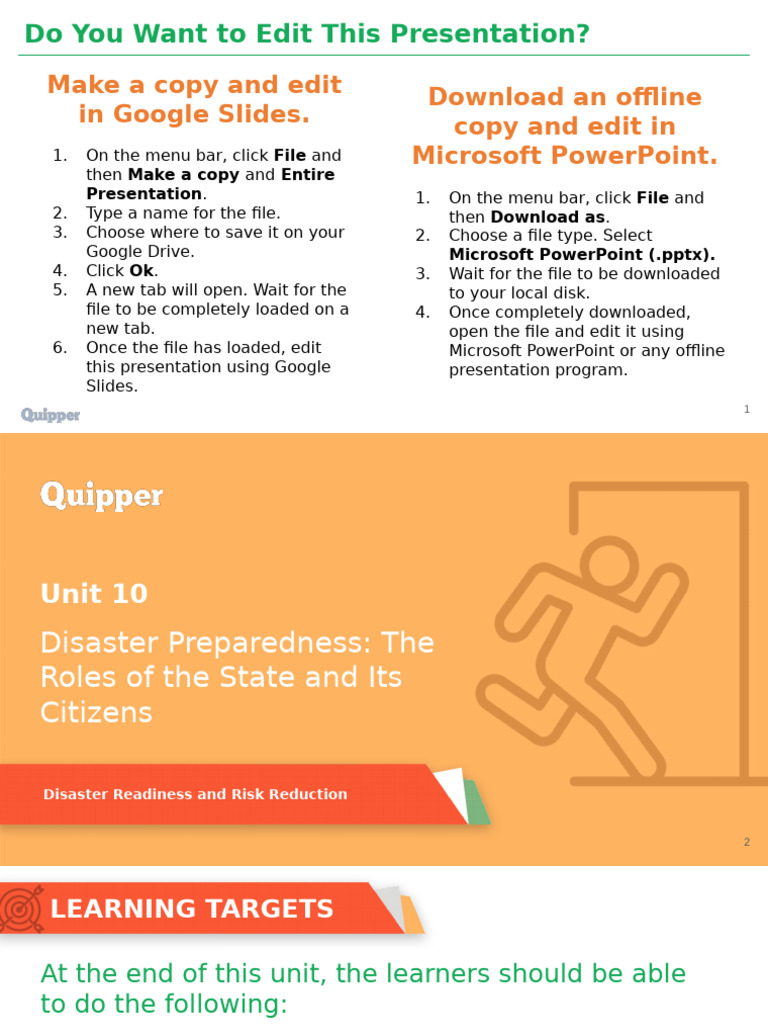 Edit Disaster Preparedness Slides | PDF | Disaster Risk Reduction ...