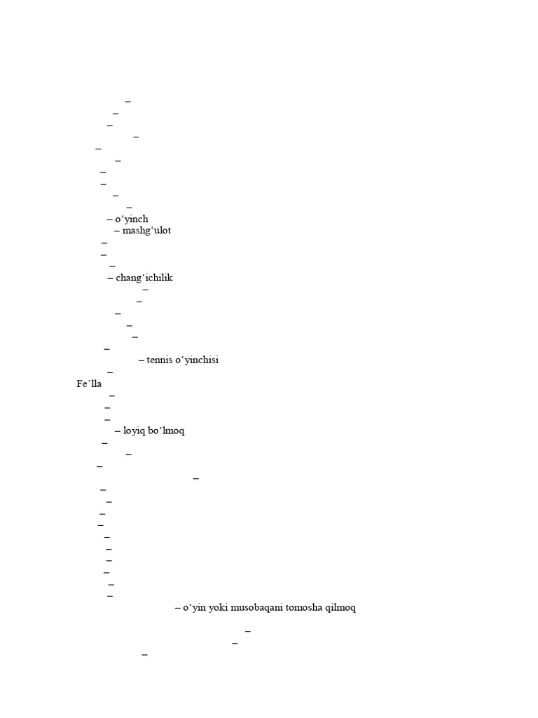 Leksika: Sport Terminology Guide | PDF | Linguistic Typology ...