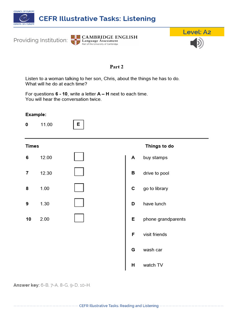 Cambridge English Listening A2 Pdf