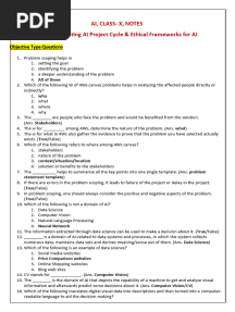 Chapter 1 Revisiting Ai Project Cycle and Ethical Farmework
