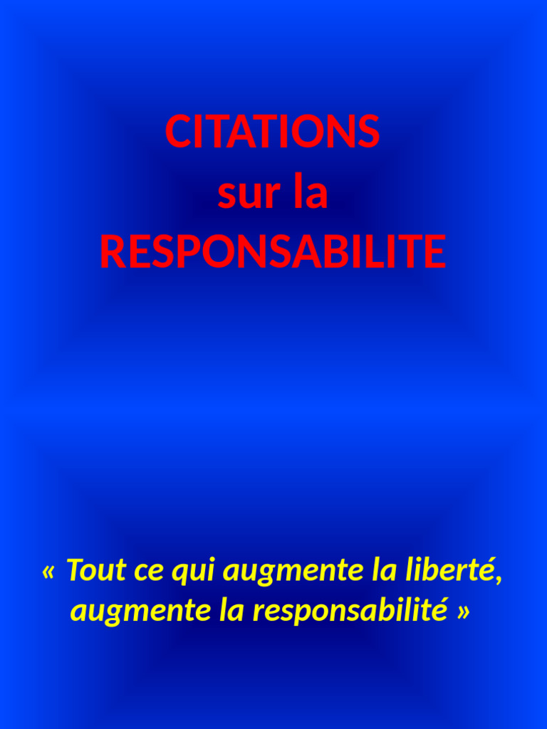 3 CITATIONS Sur La Responsabilité | PDF, image size:768x1024