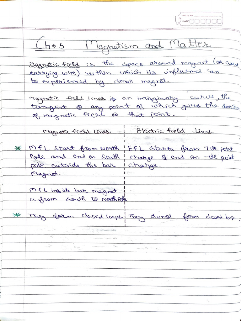 Magnetism and Matter Notes | PDF