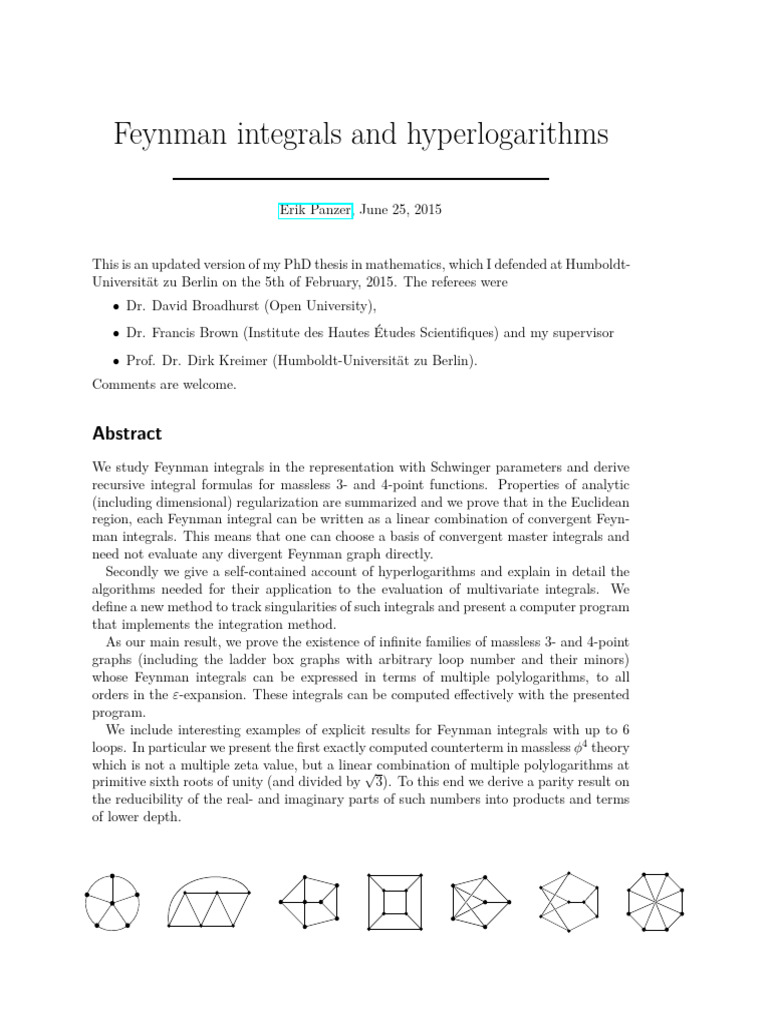 Feynman Physic | PDF | Integral | Quantum Field Theory