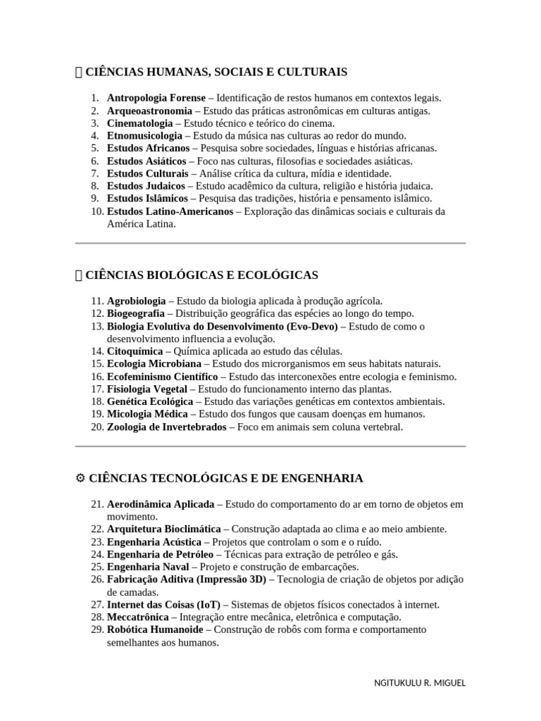 Disciplinas das Ciências Humanas e Naturais | PDF | Matemática | Science