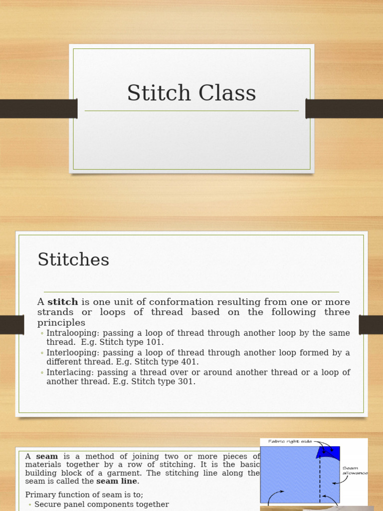 Sewing Lecture 2 | PDF | Seam (Sewing) | Yarn