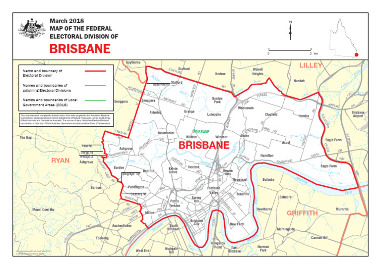 Brisbane Federal Electoral Division Map | PDF