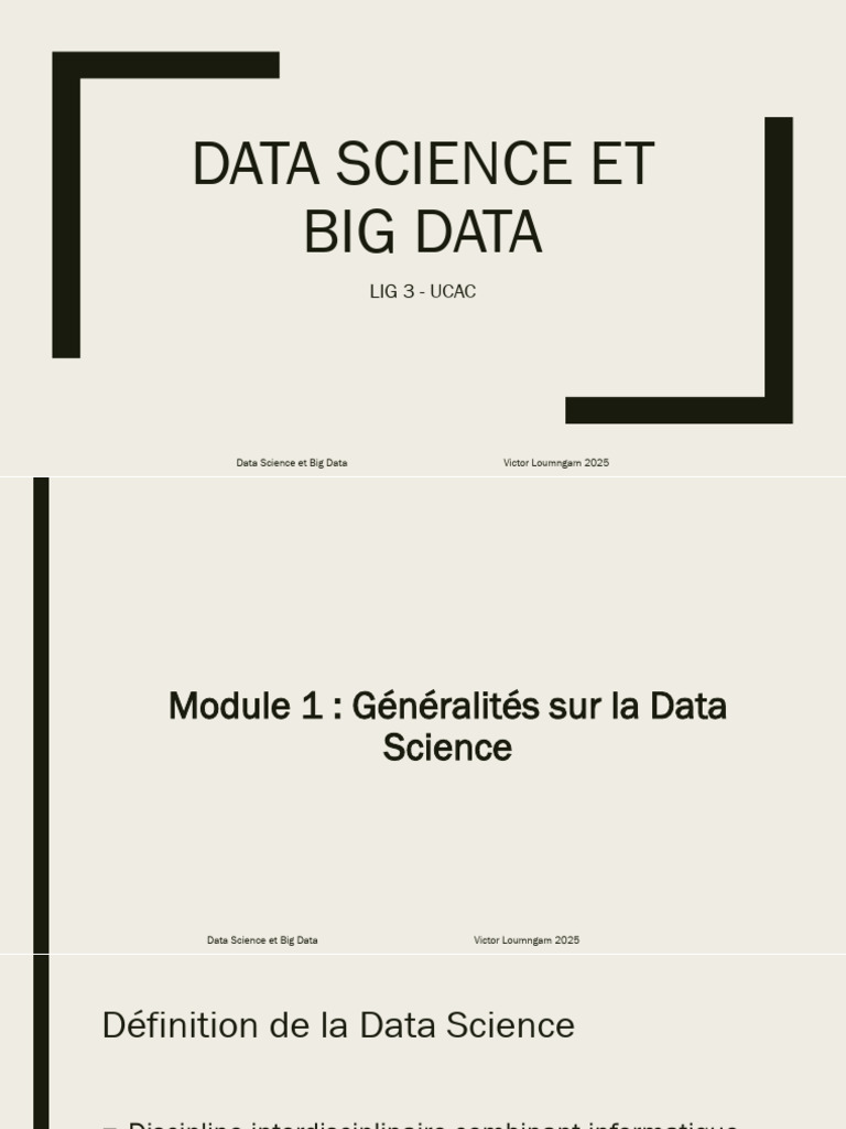 Introduction à la Data Science et Big Data | PDF | Apache Spark ...