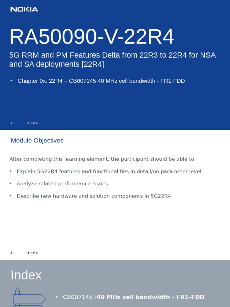 5G 22R4: 40 MHz FDD Cell Bandwidth Features | PDF | Radio | Service ...