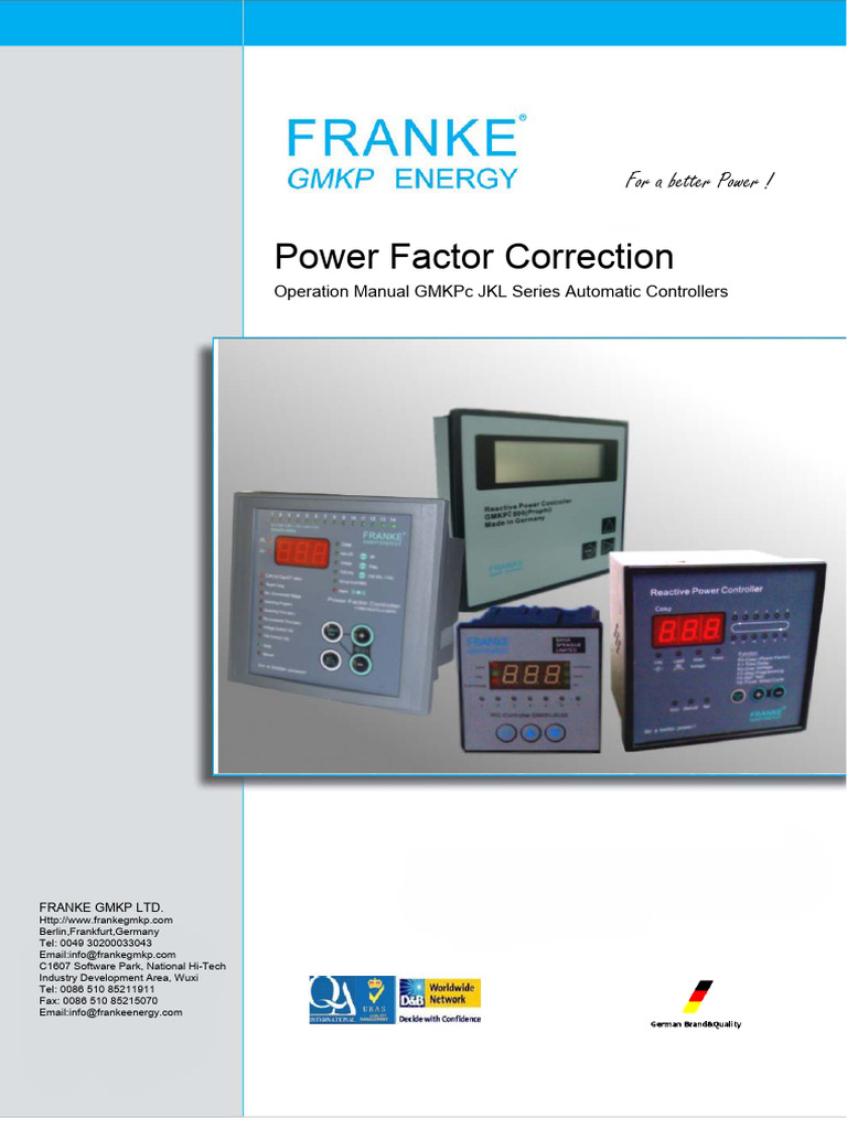 GMKPc JKL Series Controller Manual | PDF | Capacitor | Ac Power