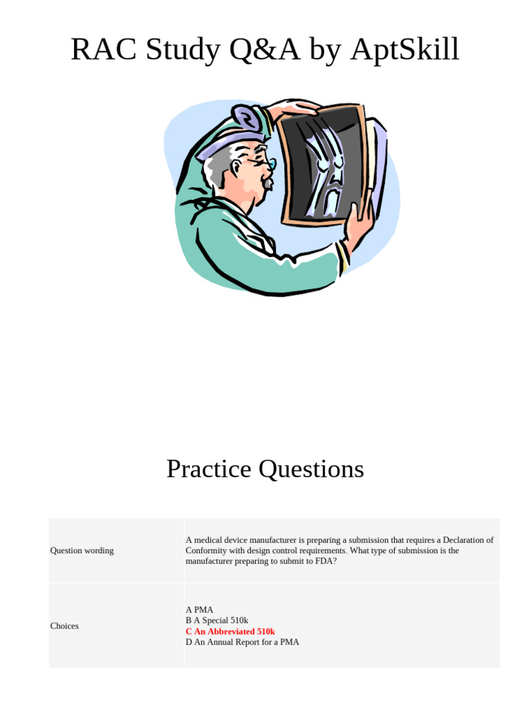 FDA Medical Device Submission Q&A | PDF | Food And Drug Administration ...